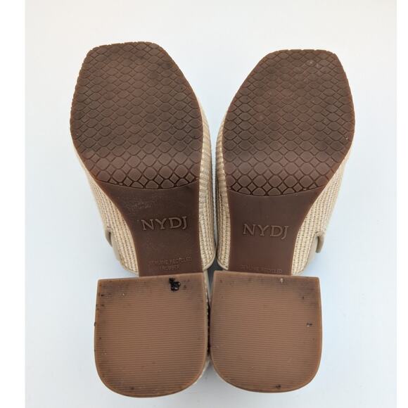 NYDJ Dewi Women's Platform Slide Sandals Open Toe Natural Size US6 EU37 - Picture 8 of 11